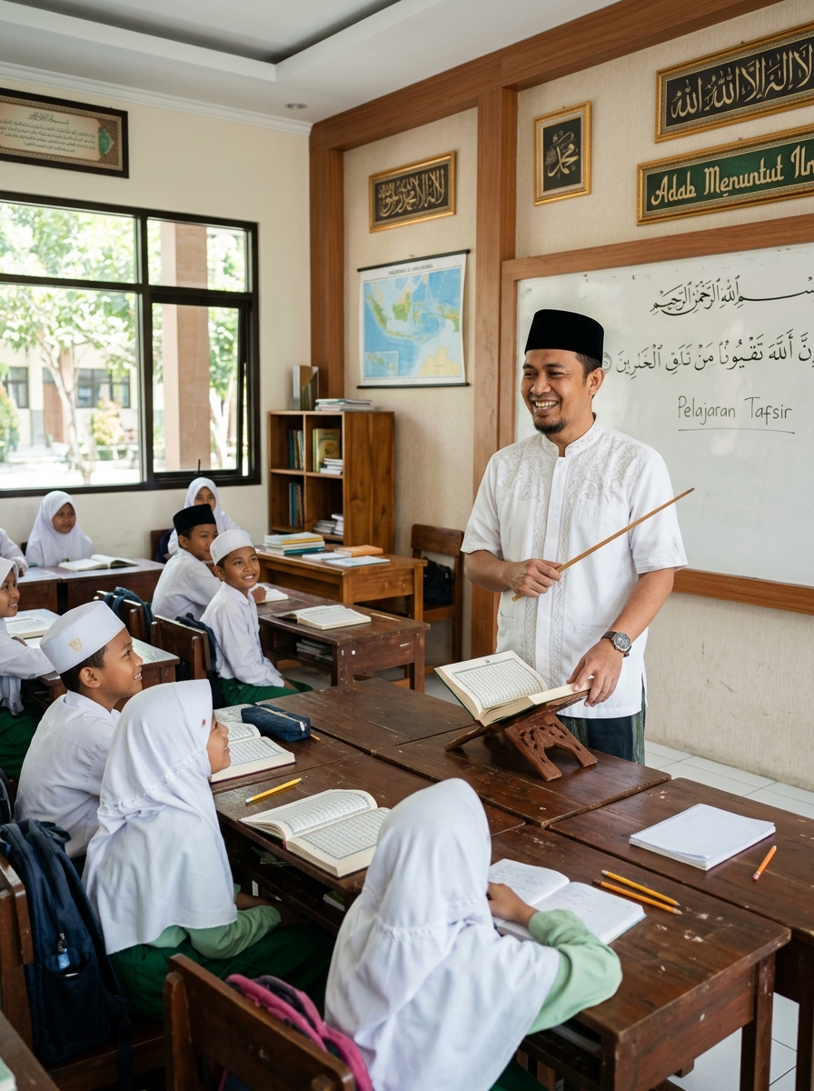 Ustadz Mengajar Santri MDTA